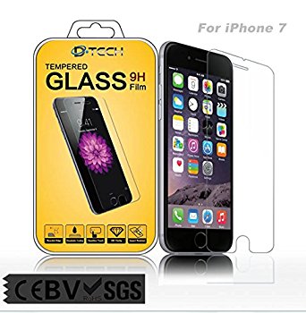 #1 iPhone 7 Screen protector Tempered Glass Screen Protector by D-Tech [3D Touch Compatible],0.33mm Thickness, 9H Hardness, 2.5D Technology, High Responsiveness, Anti-Scratch