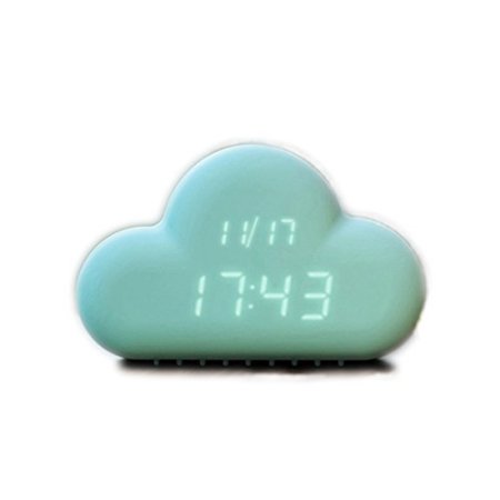 Creative Cloud Shape LED Digital Alarm Clock with Sound-activated Function, Saving Power Mode and Snooze Function Available, Put on Desk or Hung on Wall