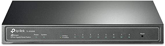 TP-Link TL-SG2008 | Jetstream 8 Port Gigabit Smart Managed PoE Switch | Omada SDN Integrated | IPv6 | Static Routing | L2/L3/L4 QoS, IGMP & Link Aggregation |Limited Lifetime Protection | Black