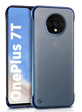 WOW Imagine | The Ultimate Case for OnePlus 7T | Shock Proof Ultra Slim Frameless Design | Complete Protection Bumper Hard Back Case Cover for 1 7T One Plus 1  OnePlus 7T - Deepsea Matte Blue