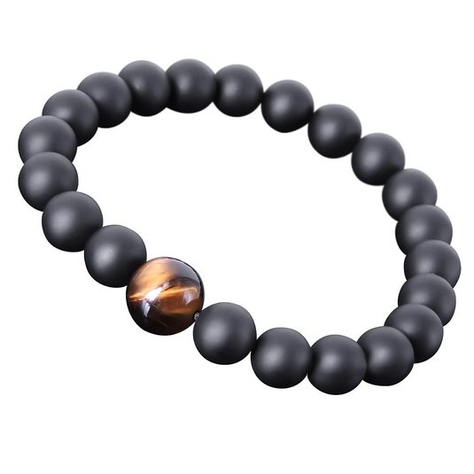 Genuine Bead Bracelet - Tiger Eye Fashion Bangle Jewelry for Men and Women (New Arrival)