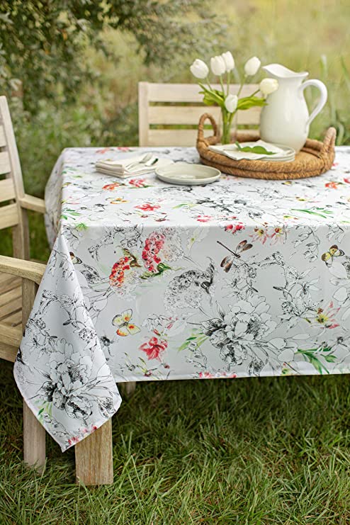 Benson Mills Indoor Outdoor Spillproof Tablecloth for Spring/Summer/Party/Picnic (KAYAH, 60" X 120" Rectangular)