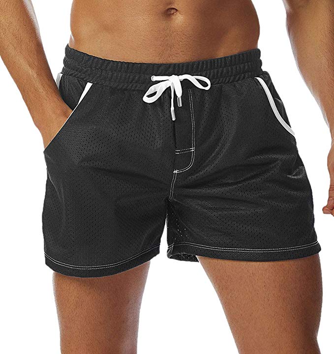 SILKWORLD Men‘s Mesh Short Athletic Shorts with Pockets