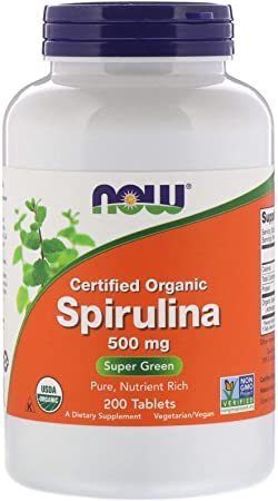 Now Foods Organic Spirulina Tablets, 200