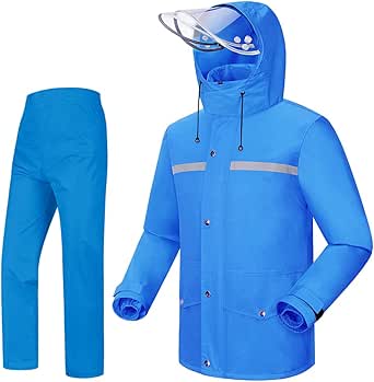 iCreek Rain Suit Waterproof Jacket and Trouser Suit Raincoat for Men and Women Outdoor All-Sport Breathable Anti-storm