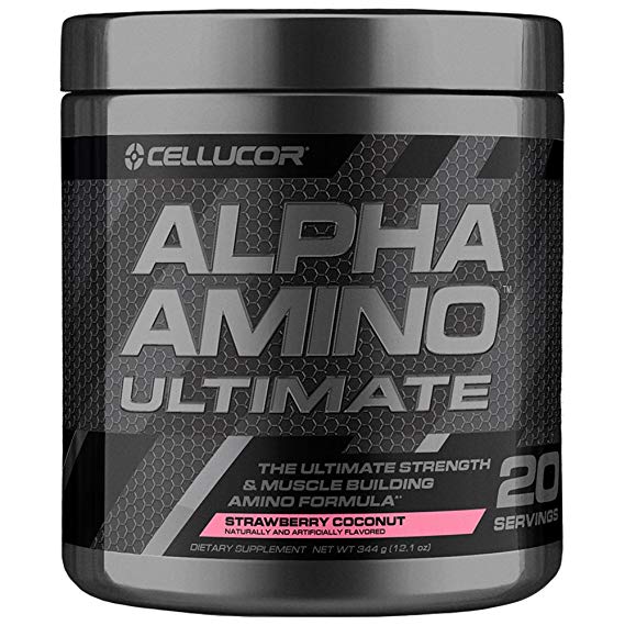 Cellucor Alpha Amino Ultimate EAA & BCAA Recovery Powder   HMB, Essential & Branched Chain Amino Acids For Post Workout Hydration, Strawberry Coconut, 20 Servings