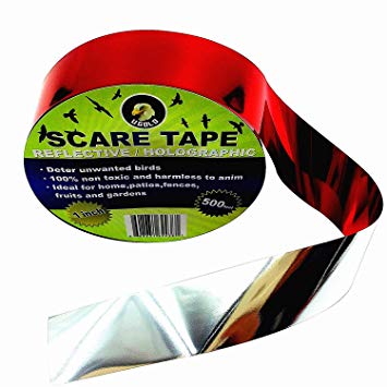 Ugold Bird Repellent Scare Tape Bird Repellent Ribbon - 1'' x 500 Ft (Red)