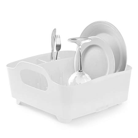 Umbra Tub Dish Drying Rack, White