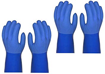 True Blues Ultimate Household Gloves, 2 Pairs, You get 4 Gloves (LARGE, BLUE)