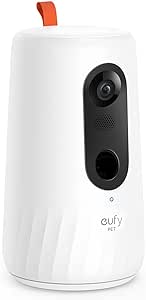 eufy Pet Camera for Dogs and Cats, On-Device AI Tracking and Pet Monitoring, 360° View, 1080p Dog Camera with Treat Dispenser, Doggy Diary, Local Storage, 2-Way Audio, Phone App, No Monthly Fee