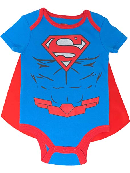 Justice League Baby Boys' Bodysuit and Cape Set- Batman, Superman & The Flash