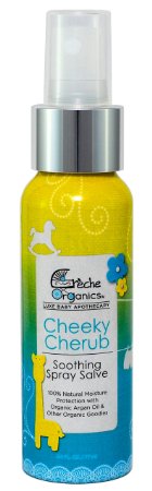Cheeky Cherub, Natural Organic Luxe Spray Salve for Your Baby's Beautiful Bum; Easy, Hygienic and Convenient (No Messy Creams) Soothing Spray Serum with Organic Argan Oil; Prevent and Heal Diaper Rash