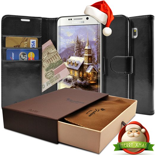 [Chirstmas gift][Luxury Package]Note 5 Case - Profer Fashion Design Luxury Leather Protective Hard Case Cover Flip for Samsung Galaxy Note 5 (Leather Black)