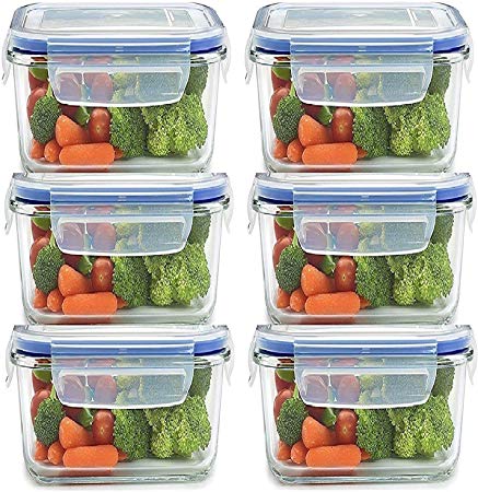 KWT Airtight Food Storage Containers Plastic Kitchen Storage Jars and Container Set, Kitchen Storage Container, Jar Set for Kitchen, Kitchen Storage Jars, Fridge Storage Containers 6pc (400ML)