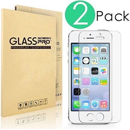 2 Pack Iphone 5 Screen Protector Vinso Tech Premium Tempered Glass Screen Protector for Iphone 5 5s 5c Lifetime Warranty