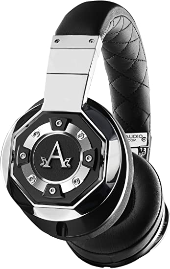 A-Audio A01 High Definition Headphones, Black/Liquid Chrome