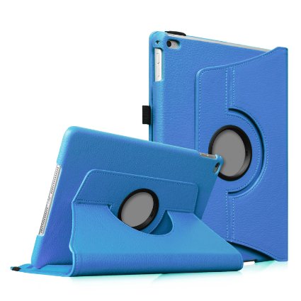 Fintie iPad Air 2 Case - 360 Degree Rotating Stand Case with Smart Cover Auto Sleep / Wake Feature for Apple iPad Air 2 (iPad 6) 2014 Model,Blue