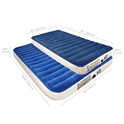 SoundAsleep Camping Series Air Mattress with Eco-Friendly PVC - Included Rechargeable Air Pump