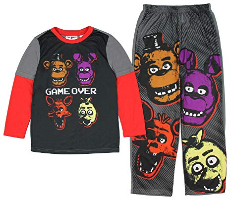 Five Nights at Freddy's Game Over Four Heads Two Piece Youth Pajama Set