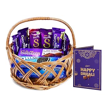 Cadbury Diwali Treats Basket Chocolates and Biscuits Gift Pack, 660 g