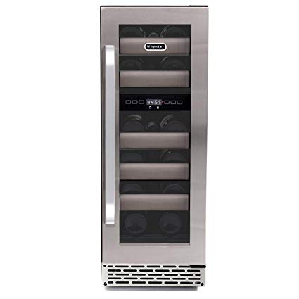 Whynter BWR-171DS 17 Bottle Dual Zone Built Wine Refrigerators - Elite Series with Seamless Stainless Steel Doors