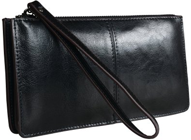 Heshe Womens Zippered Clutch Credit Card Holder Long Wallets with Wristlet