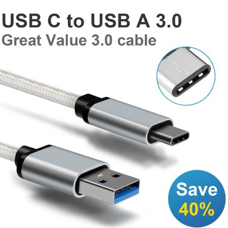 Motoraux USB-C 31 to USB 30 Cable for USB Type-C Devices Including the MacBook ChromeBook Pixel Nexus 5X Nexus 6P Nokia N1 Tablet OnePlus 2 and More