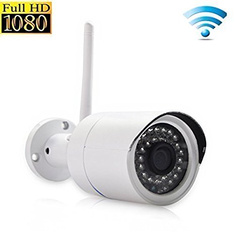 Alptop® AT-B608W HD 1080P Wireless Wifi Plug and Play IP Security Camera with Night Vision Up to 65ft Indoor Outdoor Waterproof Surveillance Camera 3.6mm lens