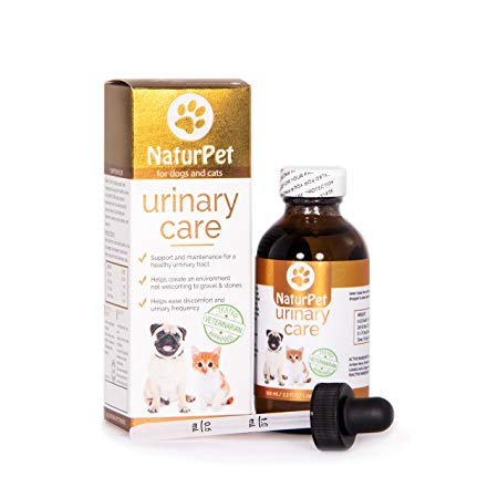 NaturPet Urinary Care | 100% Natural Urinary Tract Support for Cats | Urinary Tract Support for Dogs |Gravel & Stones | 100 mL 3.3 oz