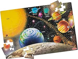 Melissa & Doug Solar System Floor (48 pc) Puzzles Cardboard 3  Gift for Boy or Girl