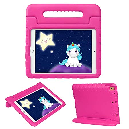 HDE iPad 7th Generation Case for Kids – iPad 10.2 inch 2019 Case for Kids Shock Proof Protective Light Weight Cover with Handle Stand for 2019 Apple iPad 10.2 - Hot Pink