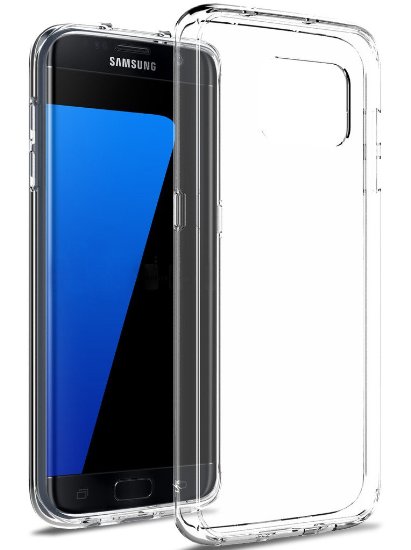 S7 Edge Case, LK [Crystal Clear] [Air Hybrid] Ultra Slim Shockproof Bumper with Clear Back Panel Cover Case for Samsung Galaxy S7 Edge (Clear)