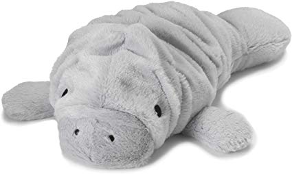 Intelex Warmies Microwavable French Lavender Scented Plush, Manatee Warmies, Gray, 14" X 8" X 4"