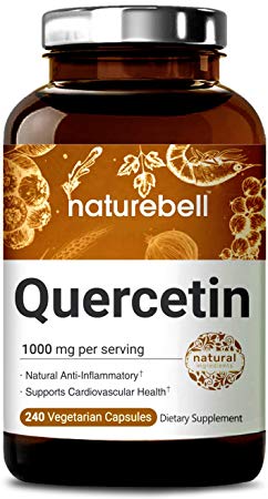 Maximum Strength Quercetin 1000mg, 240 Veg Capsules, Powerfully Supports Cardiovascular Health, Immune System and Bioflavonoids for Celllular Function, Non-GMO and Vegan Friendly (240)