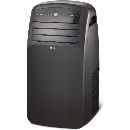 LG 12,000 BTU 115V Portable Air Conditioner with LCD Remote Control, black