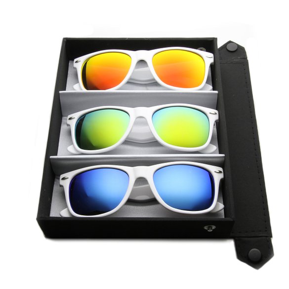 zeroUV® - Colorful Mirrored Lens Retro Wayfarer Sunglasses