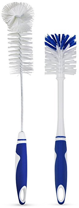 MIRA Water Bottle Cleaning Brush Set of 2 | Perfect for Cleaning Vacuum Insulated Bottles, Baby Bottles, Sports Water Bottles, Travel Coffee Mugs | 16 in, 13 in