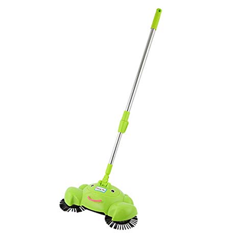 Voberry 1PC 360 Rotary Broom Home Use Magic Manual Telescopic Floor Dust Sweeper (Green)