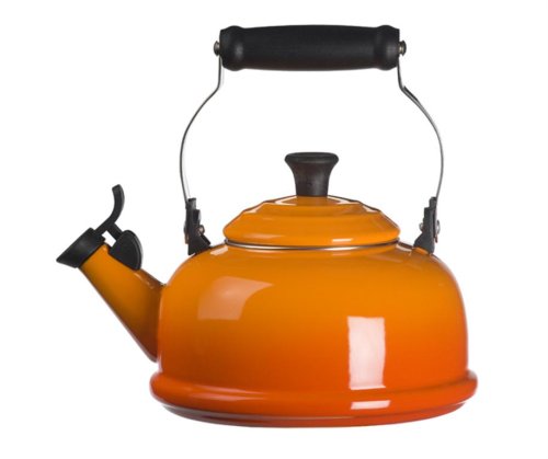 Le Creuset Enamel-on-Steel Whistling 1.7 Quart Teakettle, Flame