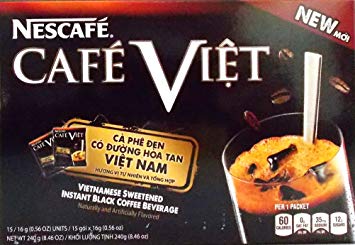 Nescafe Cafe Viet Vietnamese Sweetened Instant Black Coffee Beverage, 8.46 Oz.