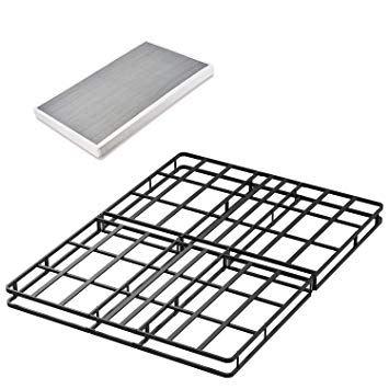 45MinST 4 Inch Low Profile 15 Minutes Easy Assembly Smart Box Spring with Bed Cover/Mattress Foundation / 5000 lbs Heavy Duty Strong Steel Structure,Queen