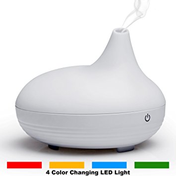 Essential Oil Diffuser,Cool Mist Humidifier with Colourful LED Night Light, Aroma Diffuser for Bedroom with Silent,6 Hours of Continuous Use ,Waterless Auto Shut-off, and Touch Control,USB Plug