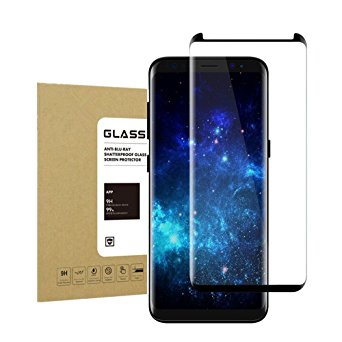 For Galaxy S8 Plus Screen Protector Glass- Penacase Ultra Clear 9H Hardness Tempered Glass Screen Protector Bubble-Free Film for Samsung Galaxy S8 Plus Black