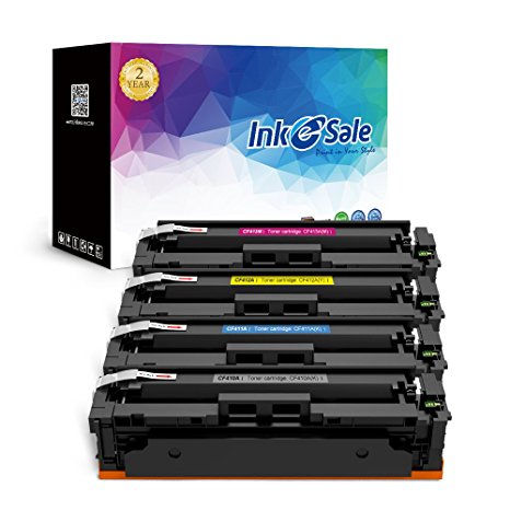 INK E-SALE Compatible Toner Cartridge Replacement for HP 410X CF410X CF411X CF412X CF413X for use with HP Color Laserjet Pro MFP M477FDW M477FDN M477FNW HP Color Laserjet Pro M452DN M452DW M452NW (Black, Cyan, Magenta, Yellow)