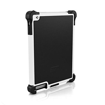 Ballistic Tough Jacket Case with Video Stand for iPad 2 (Released 2011) iPad 3 (Released 2012) and iPad 4 (Released 2013) - Retail Packaging - Black/White (Not for iPad Air Models)