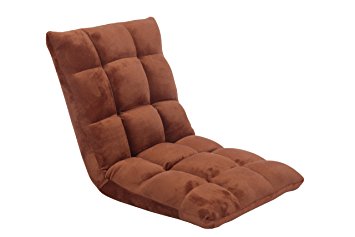 Porpora Folding Floor Chair Sofa Home Essential, Coffee Brown