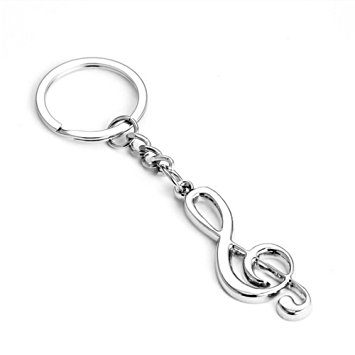 Bhbuy Fashion Cool Musical Note Key Ring Keyfob Keyring Music Symbol Keychain Gift New