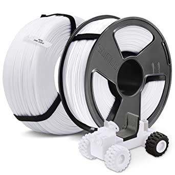 PETG Filament 1.75, SUNLU 2KG PETG 1.75mm of MasterSpool, Fit FDM 3D Printer, 1KG Spool, Pack of 2KG, PETG White   White