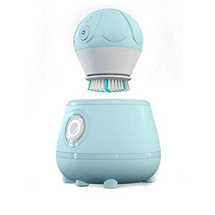 TAO Clean Orbital Facial Brush and Cleansing Station – Robin’s Egg Blue – Electric Face Cleansing Brush with Patented Docking Technology, Ergonomic Handle, Dual Speed Settings