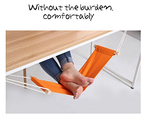 Mini office foot Rest Stand Desk Feet Hammock / The Foot Hammock Orange